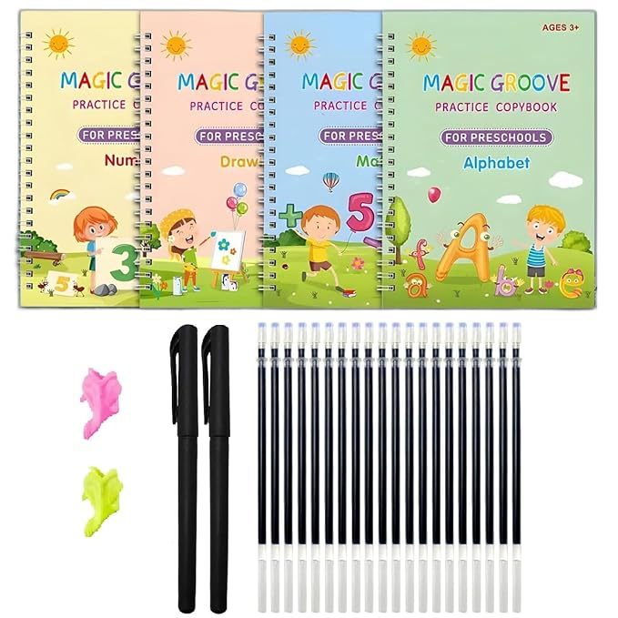 Sank Magic Practice Book (4 BOOKS,1 PEN,1 GRIP,10 REFILL)