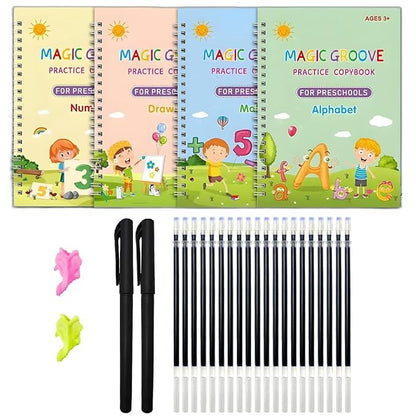 Sank Magic Practice Book (4 BOOKS,1 PEN,1 GRIP,10 REFILL)