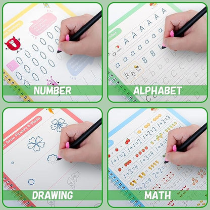 Sank Magic Practice Book (4 BOOKS,1 PEN,1 GRIP,10 REFILL)