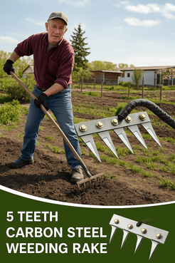 Powerful 5-Teeth Garden Tool for Effortless Weeding