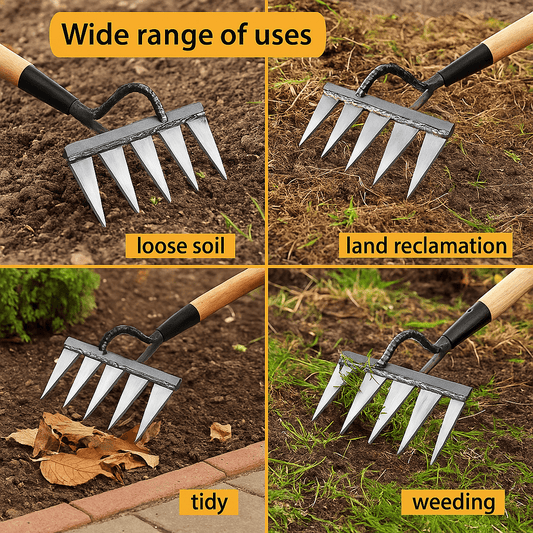 Powerful 5-Teeth Garden Tool for Effortless Weeding